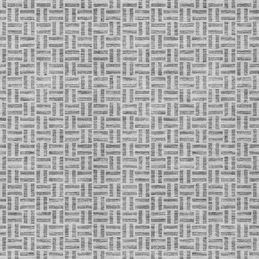 Gray And Silver Geometric Washable Indoor Outdoor Area Rug Photo 6