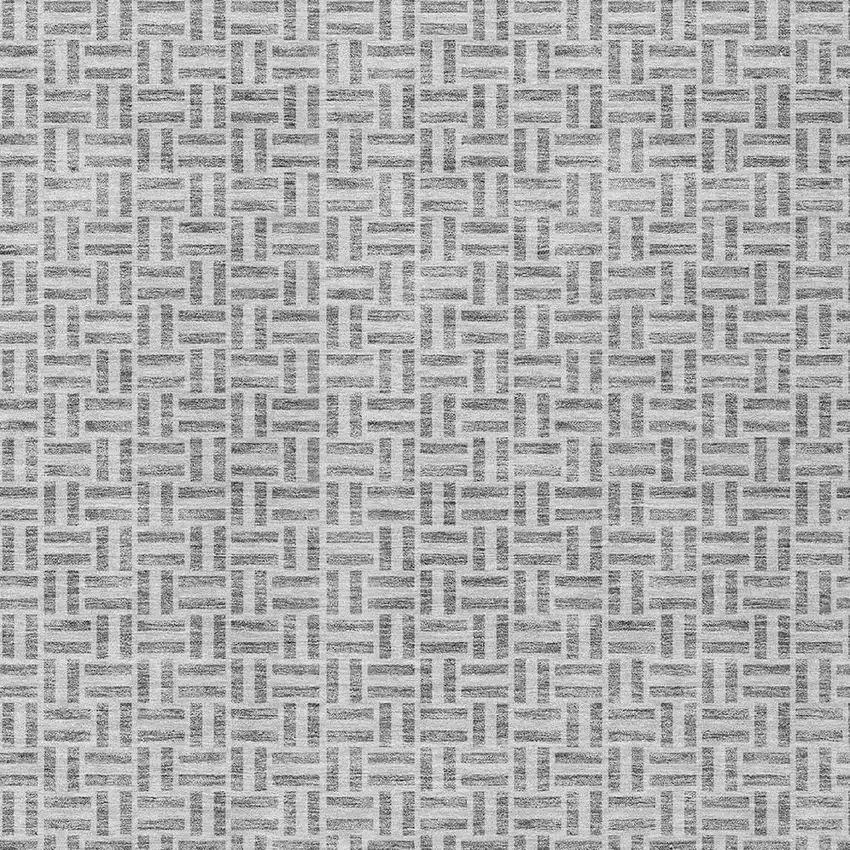 Gray And Silver Geometric Washable Indoor Outdoor Area Rug Photo 6