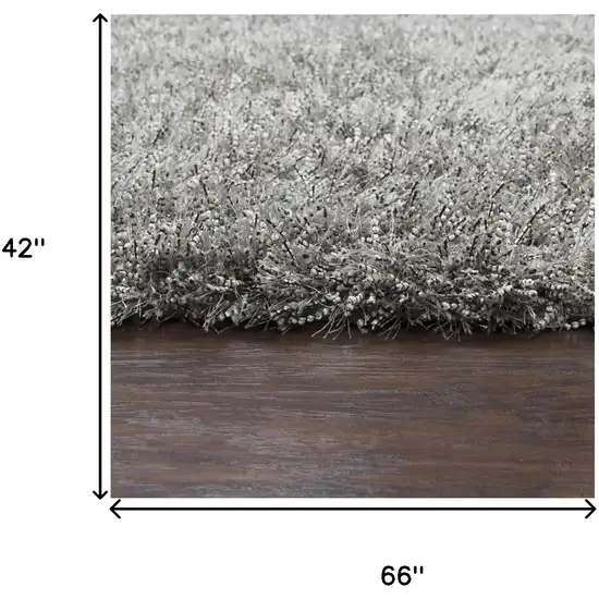 Gray And Silver Hand Tufted Area Rug Photo 6