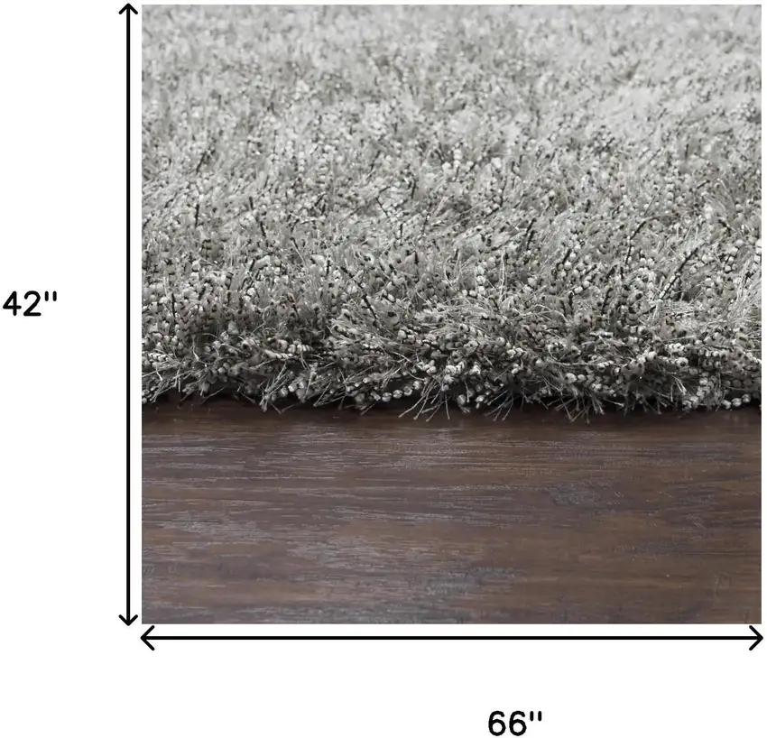 Gray And Silver Hand Tufted Area Rug Photo 6