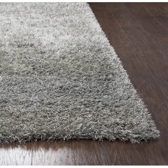 Gray And Silver Hand Tufted Area Rug Photo 3