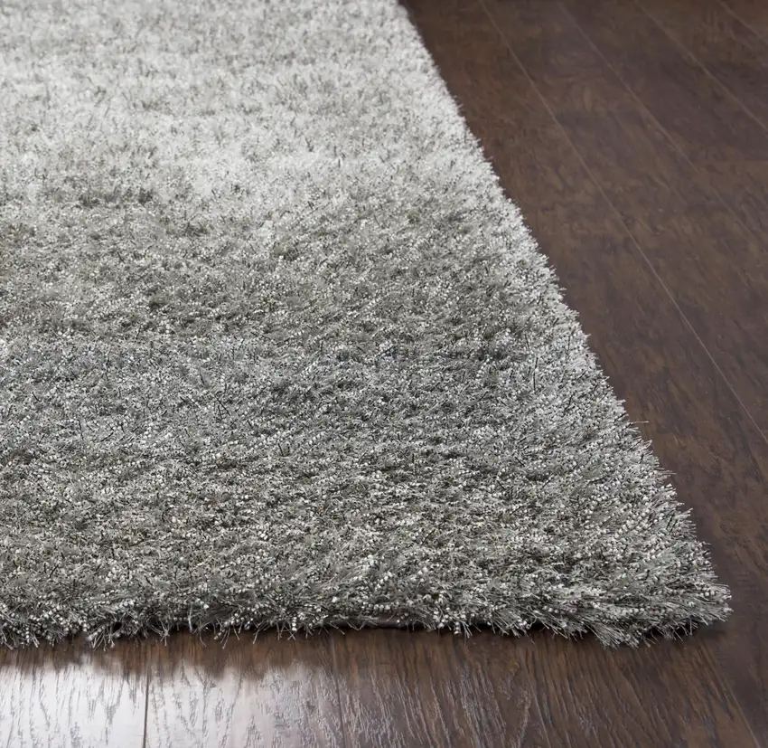 Gray And Silver Hand Tufted Area Rug Photo 3