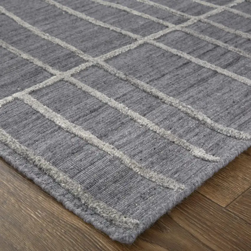 Gray And Silver Hand Woven Area Rug Photo 3