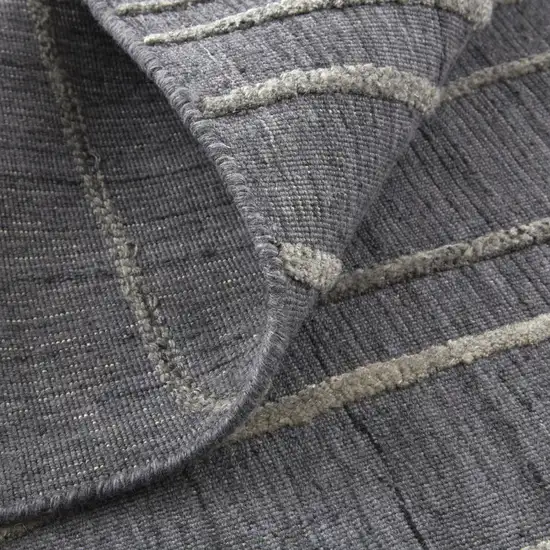 Gray And Silver Hand Woven Area Rug Photo 6
