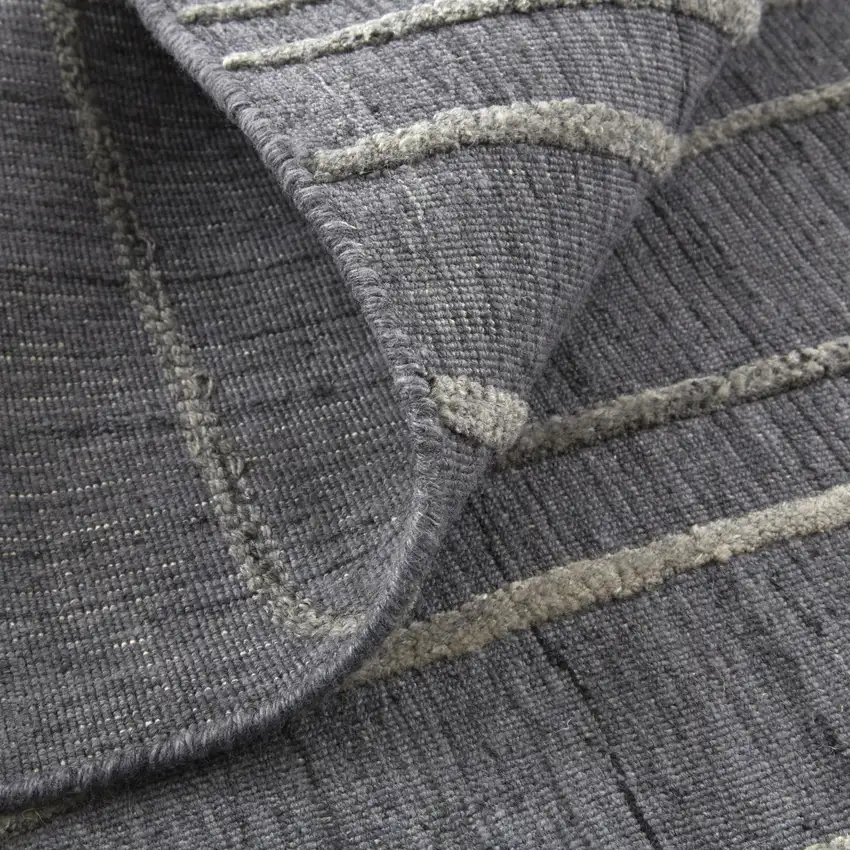 Gray And Silver Hand Woven Area Rug Photo 6
