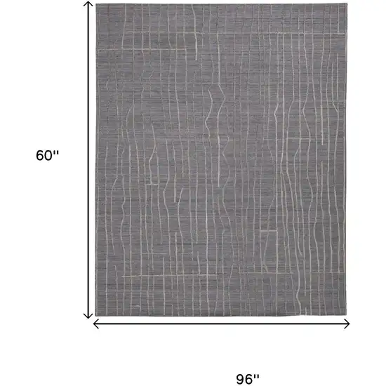 Gray And Silver Hand Woven Area Rug Photo 7