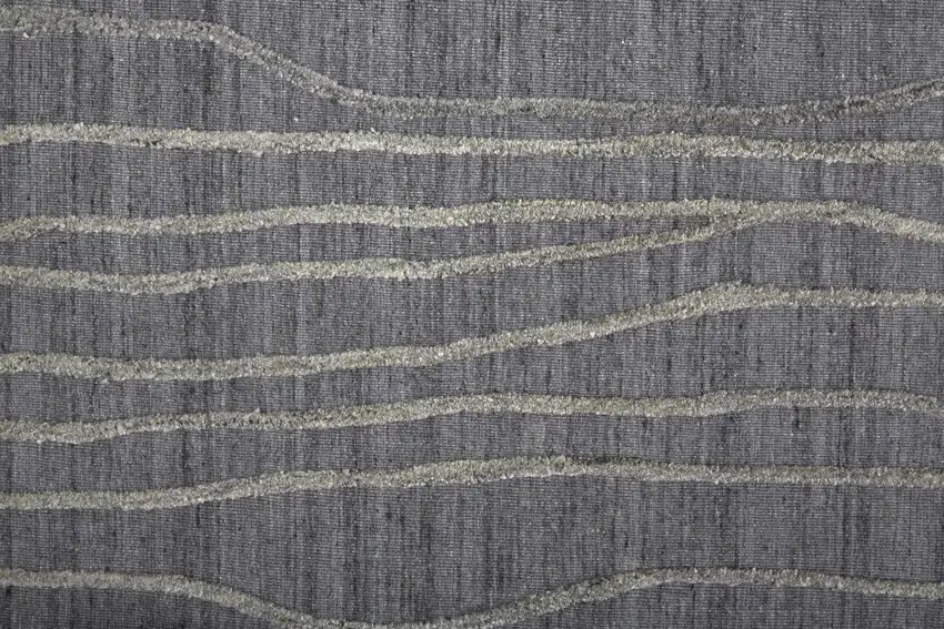 Gray And Silver Hand Woven Area Rug Photo 5