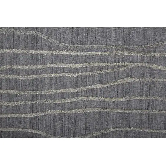 Gray And Silver Hand Woven Area Rug Photo 5