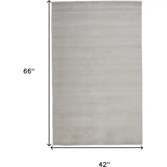 Gray And Silver Hand Woven Area Rug Photo 3