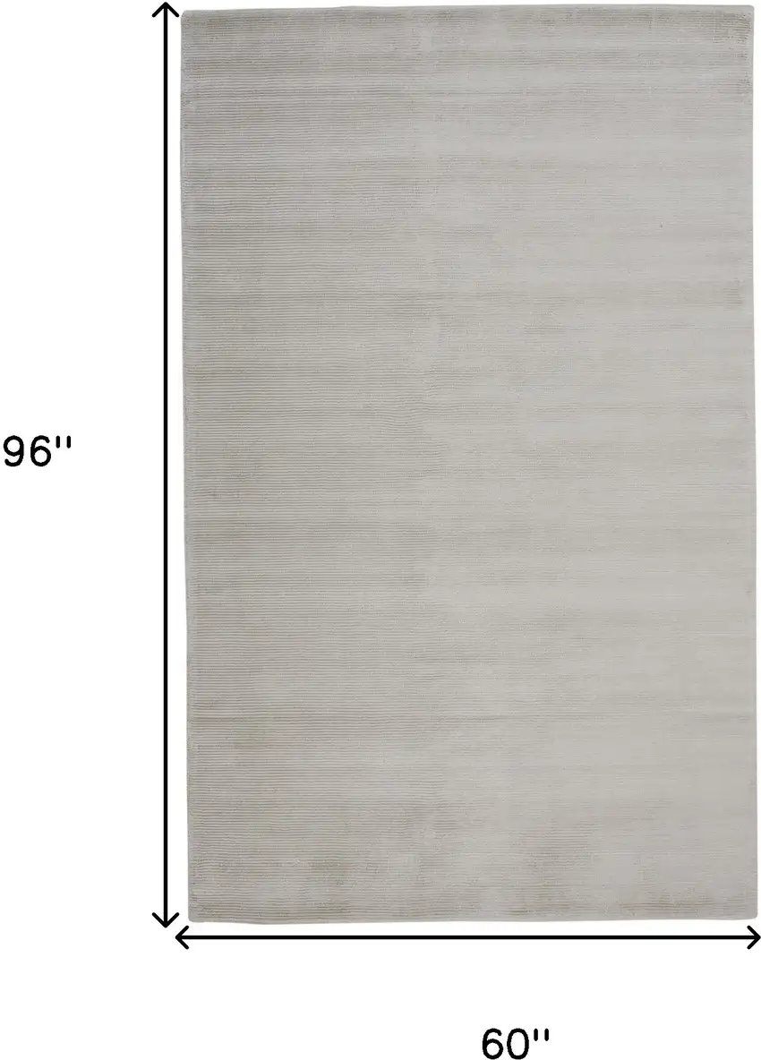Gray And Silver Hand Woven Area Rug Photo 7