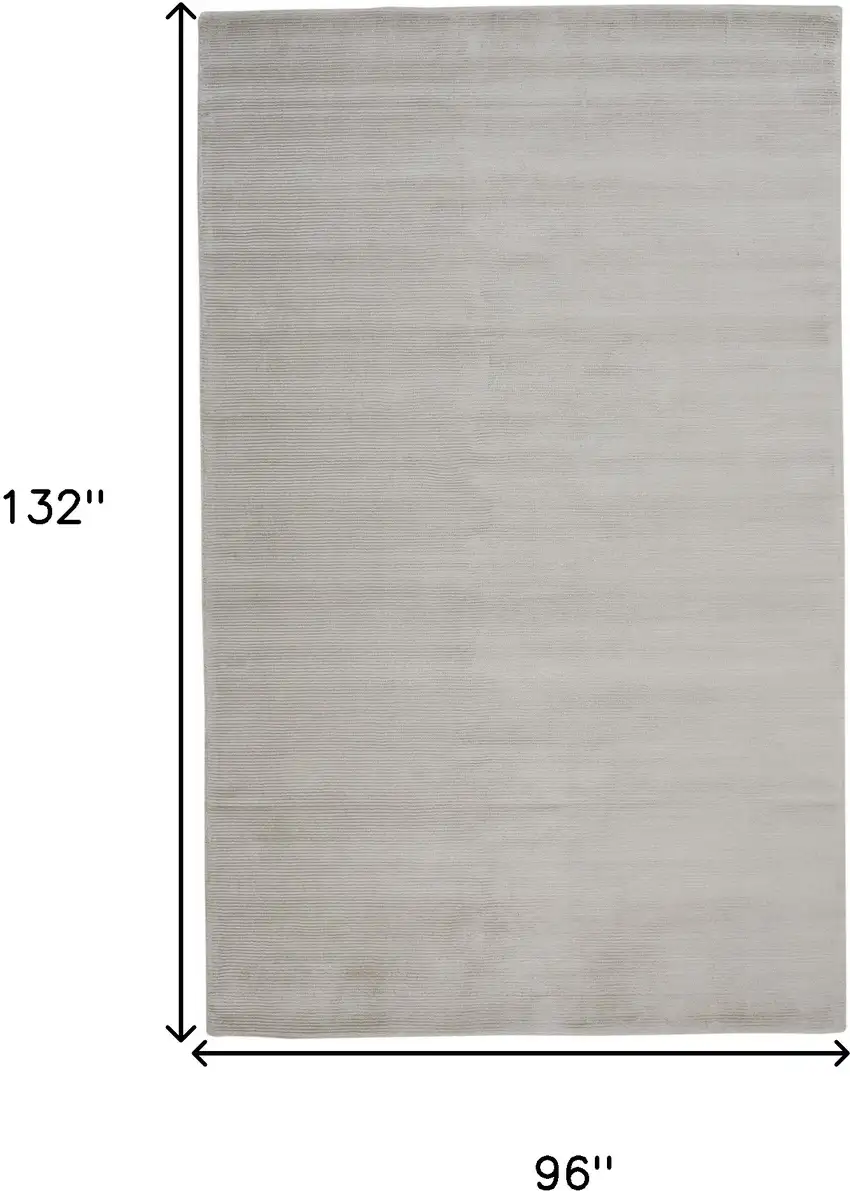 Gray And Silver Hand Woven Area Rug Photo 7