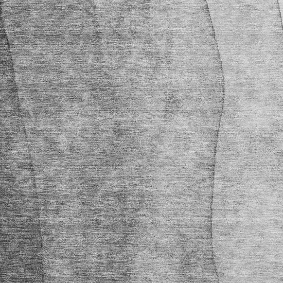 Gray And Silver Ombre Washable Area Rug With UV Protection Photo 3