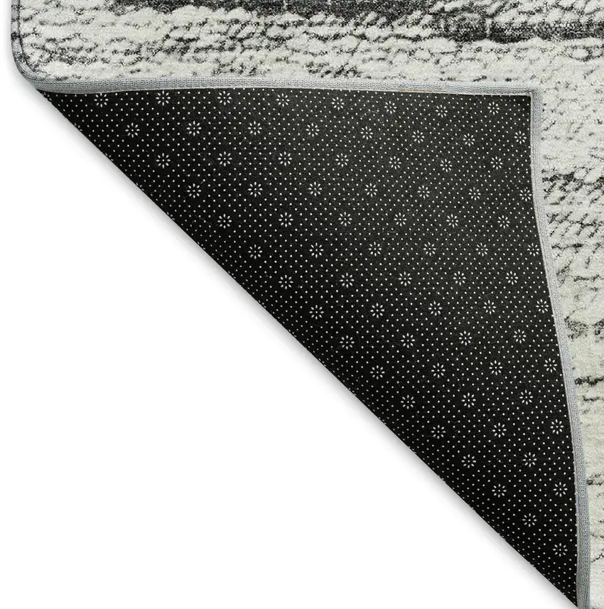 Gray And Silver Ombre Washable Area Rug With UV Protection Photo 7