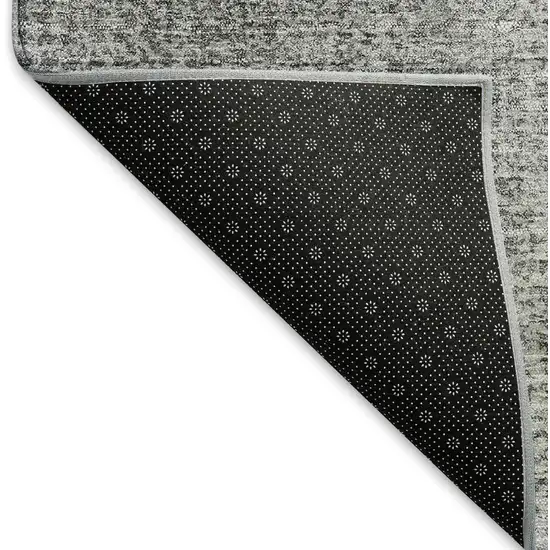 Gray And Silver Ombre Washable Area Rug With UV Protection Photo 6