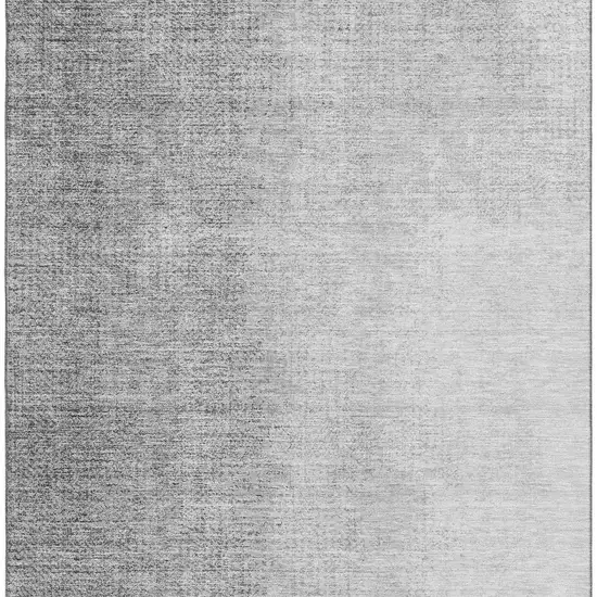 Gray And Silver Ombre Washable Area Rug With UV Protection Photo 3