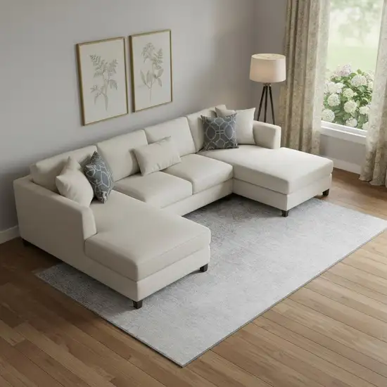 Gray And Silver Ombre Washable Area Rug With UV Protection Photo 1