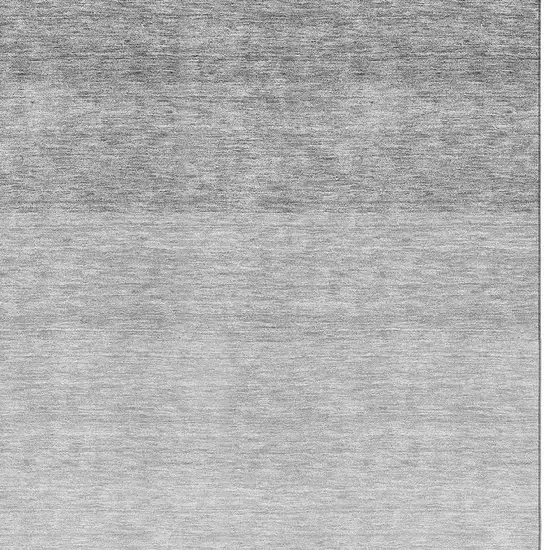 Gray And Silver Ombre Washable Area Rug With UV Protection Photo 3