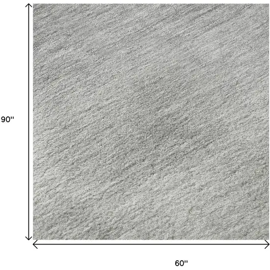 Gray And Silver Ombre Washable Area Rug With UV Protection Photo 9