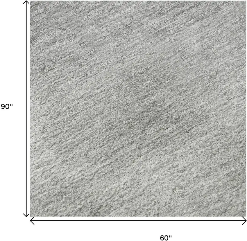 Gray And Silver Ombre Washable Area Rug With UV Protection Photo 9