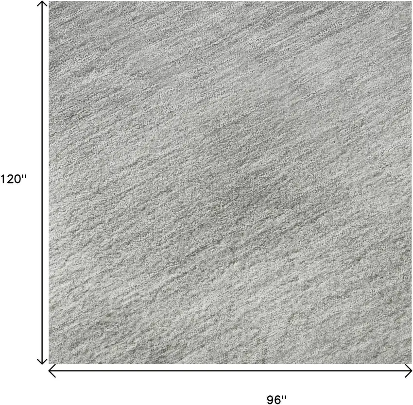 Gray And Silver Ombre Washable Area Rug With UV Protection Photo 8