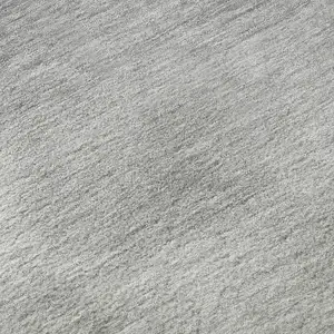 Photo of Gray And Silver Ombre Washable Area Rug With UV Protection