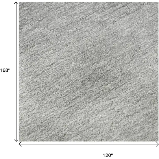 Gray And Silver Ombre Washable Area Rug With UV Protection Photo 9