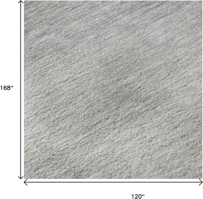 Gray And Silver Ombre Washable Area Rug With UV Protection Photo 9