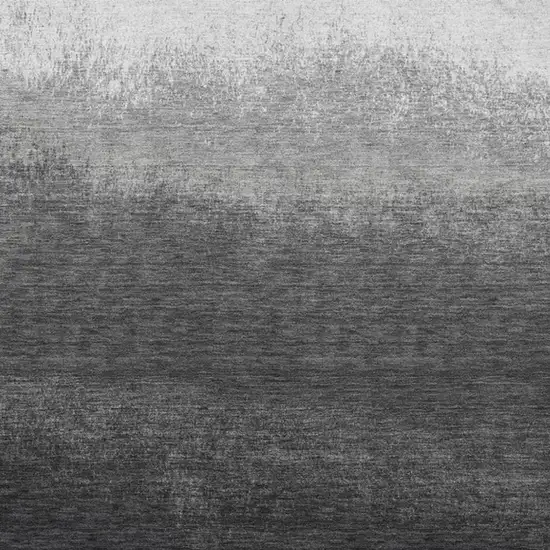 Gray And Silver Ombre Washable Indoor Outdoor Area Rug Photo 6
