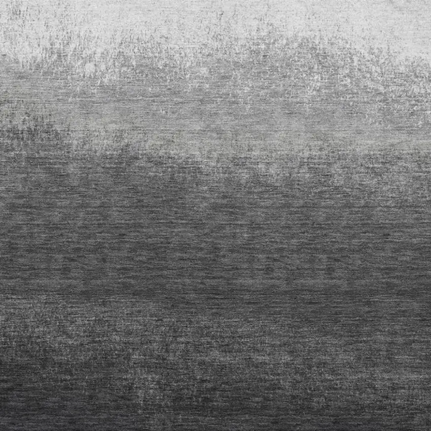 Gray And Silver Ombre Washable Indoor Outdoor Area Rug Photo 6