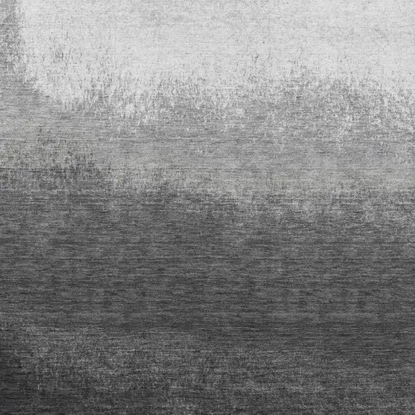 Gray And Silver Ombre Washable Indoor Outdoor Area Rug Photo 3