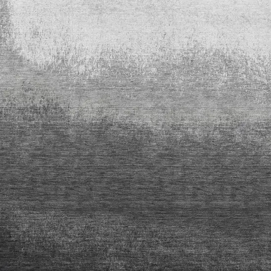 Gray And Silver Ombre Washable Indoor Outdoor Area Rug Photo 3