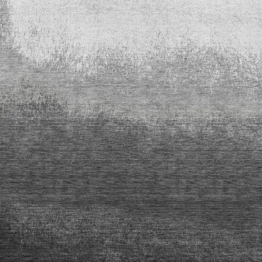 Gray And Silver Ombre Washable Indoor Outdoor Area Rug Photo 3