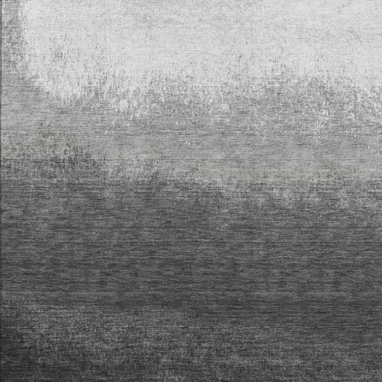 Gray And Silver Ombre Washable Indoor Outdoor Area Rug Photo 4