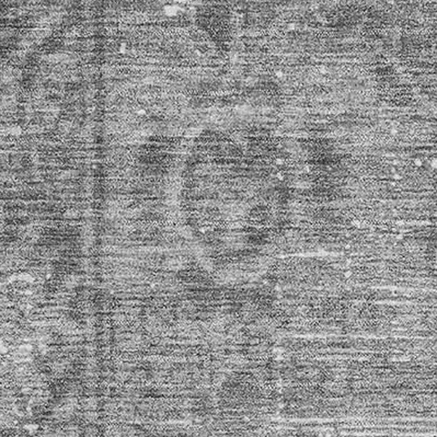 Gray And Silver Oriental Washable Area Rug With UV Protection Photo 2