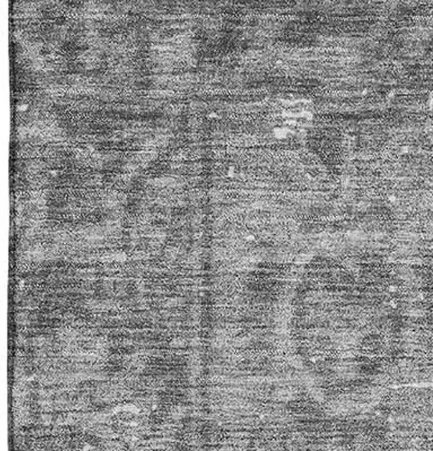 Gray And Silver Oriental Washable Area Rug With UV Protection Photo 2