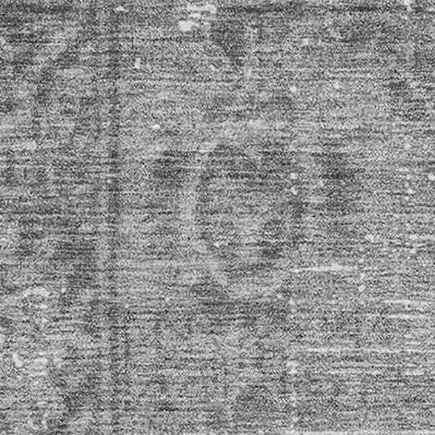 Gray And Silver Oriental Washable Area Rug With UV Protection Photo 2