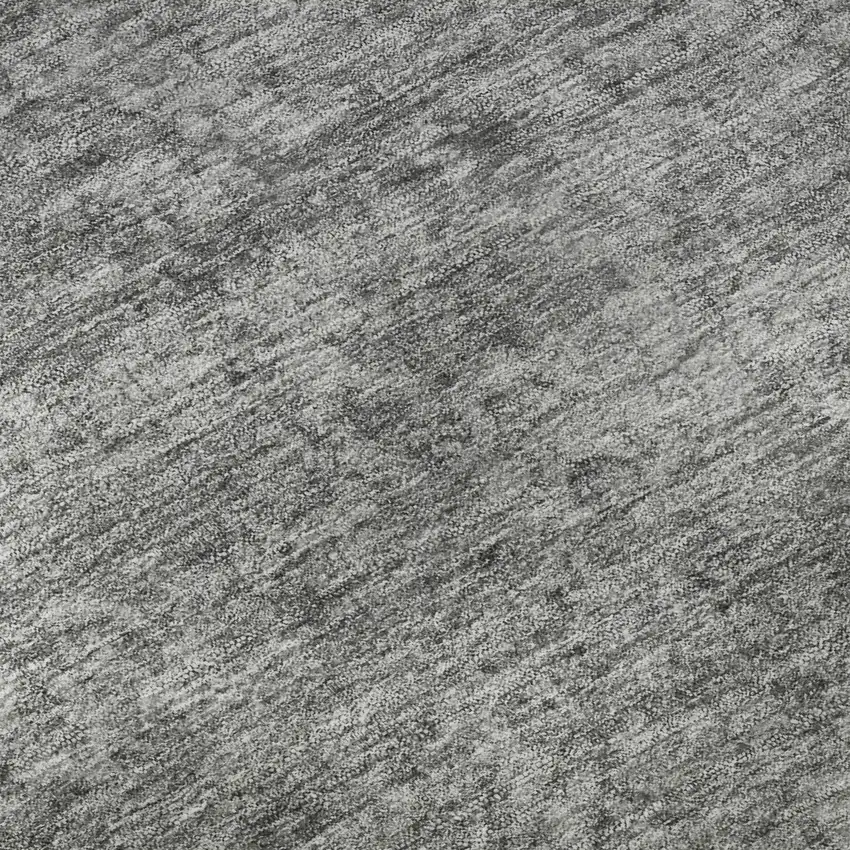 Gray And Silver Oriental Washable Area Rug With UV Protection Photo 1