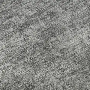 Photo of Gray And Silver Oriental Washable Area Rug With UV Protection