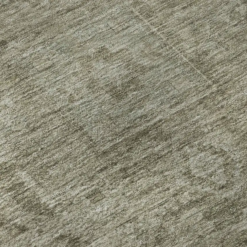 Gray And Silver Oriental Washable Area Rug With UV Protection Photo 8