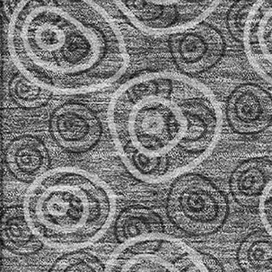 Gray And Silver Polka Dot Washable Area Rug With UV Protection Photo 3