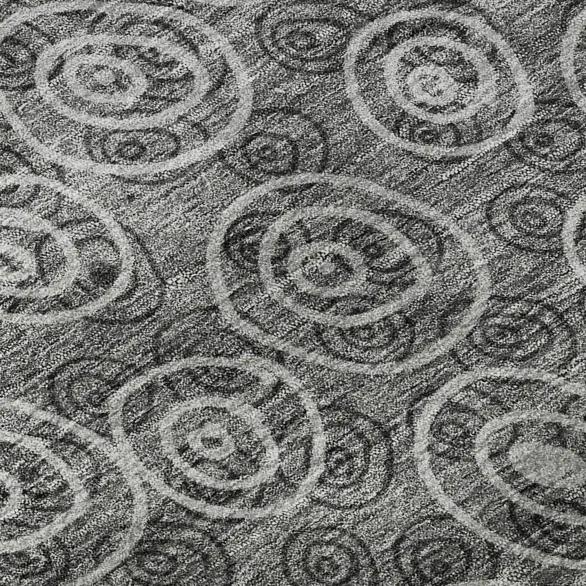 Gray And Silver Polka Dot Washable Area Rug With UV Protection Photo 9