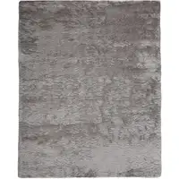 Photo of Gray And Silver Shag Tufted Handmade Area Rug