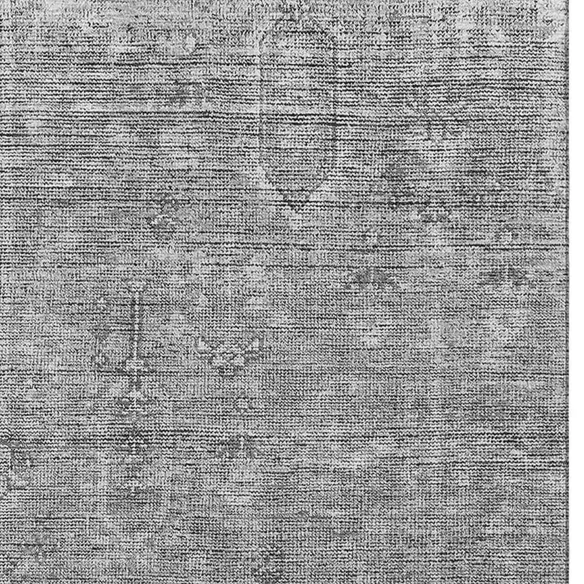 Gray And Silver Southwestern Washable Area Rug With UV Protection Photo 3