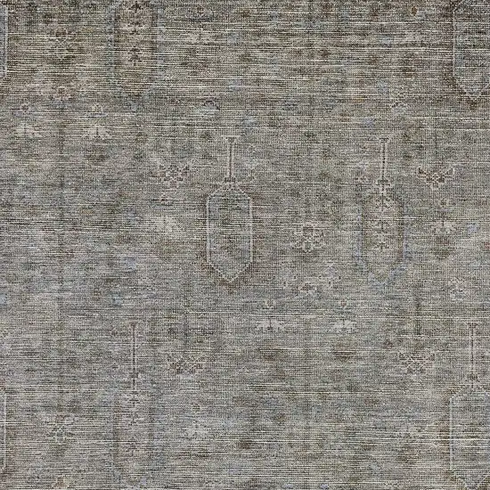 Gray And Silver Southwestern Washable Indoor Outdoor Area Rug Photo 6