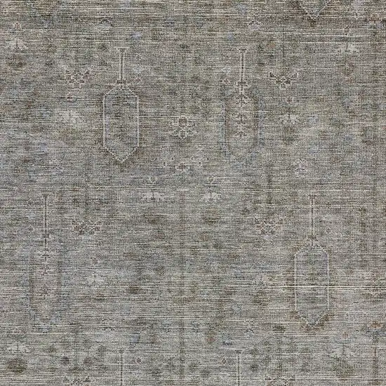Gray And Silver Southwestern Washable Indoor Outdoor Area Rug Photo 6