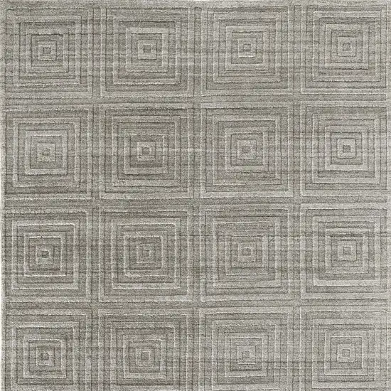 Gray And Silver Striped Hand Woven Area Rug Photo 5