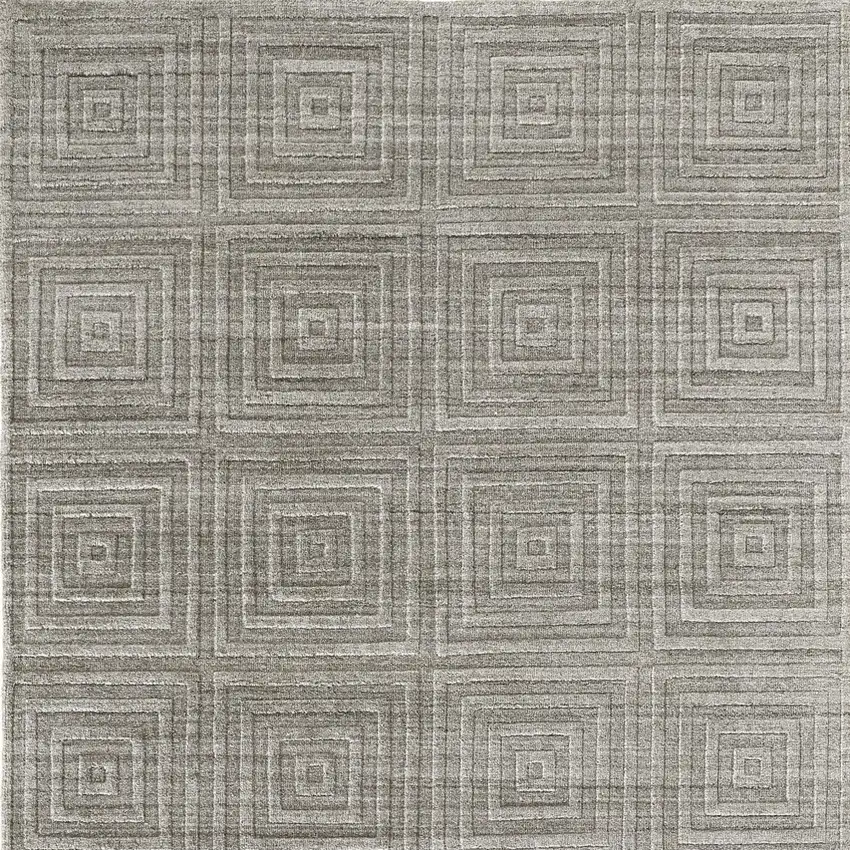 Gray And Silver Striped Hand Woven Area Rug Photo 5