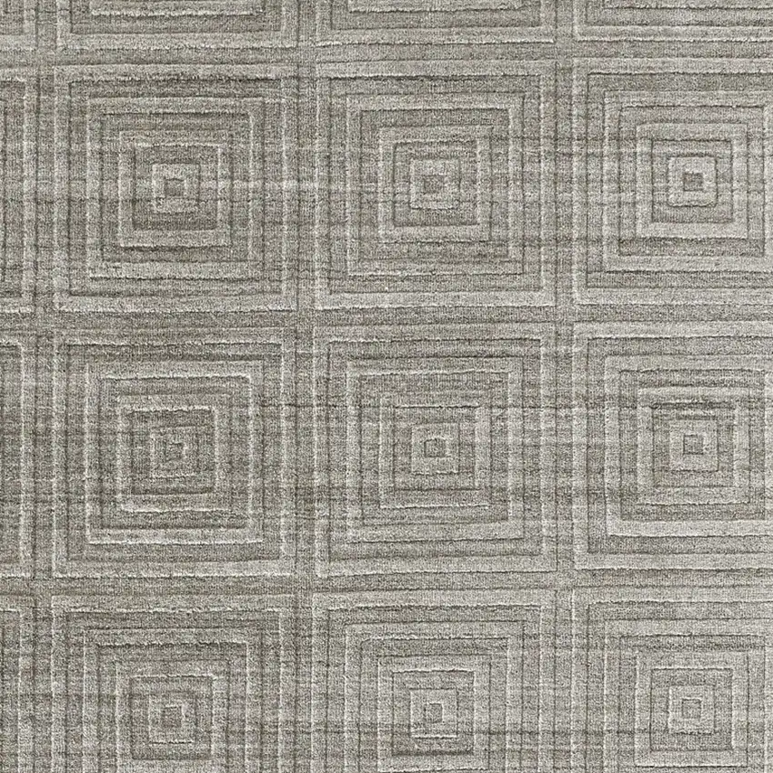 Gray And Silver Striped Hand Woven Area Rug Photo 4