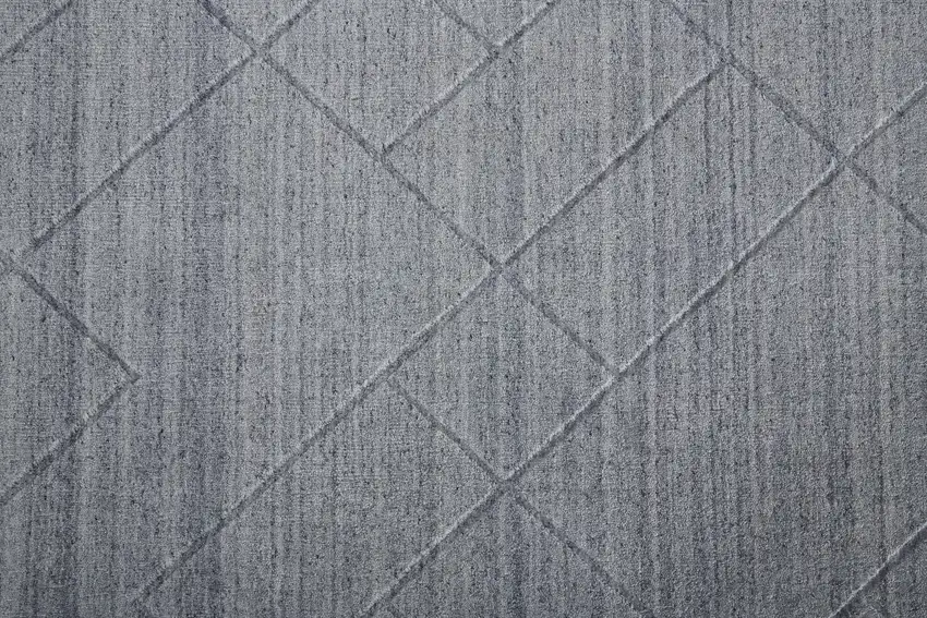 Gray And Silver Striped Hand Woven Area Rug Photo 5