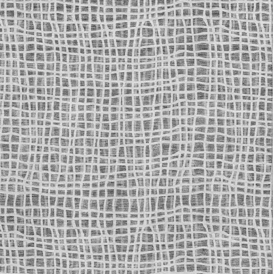 Gray And Silver Striped Washable Area Rug With UV Protection Photo 4